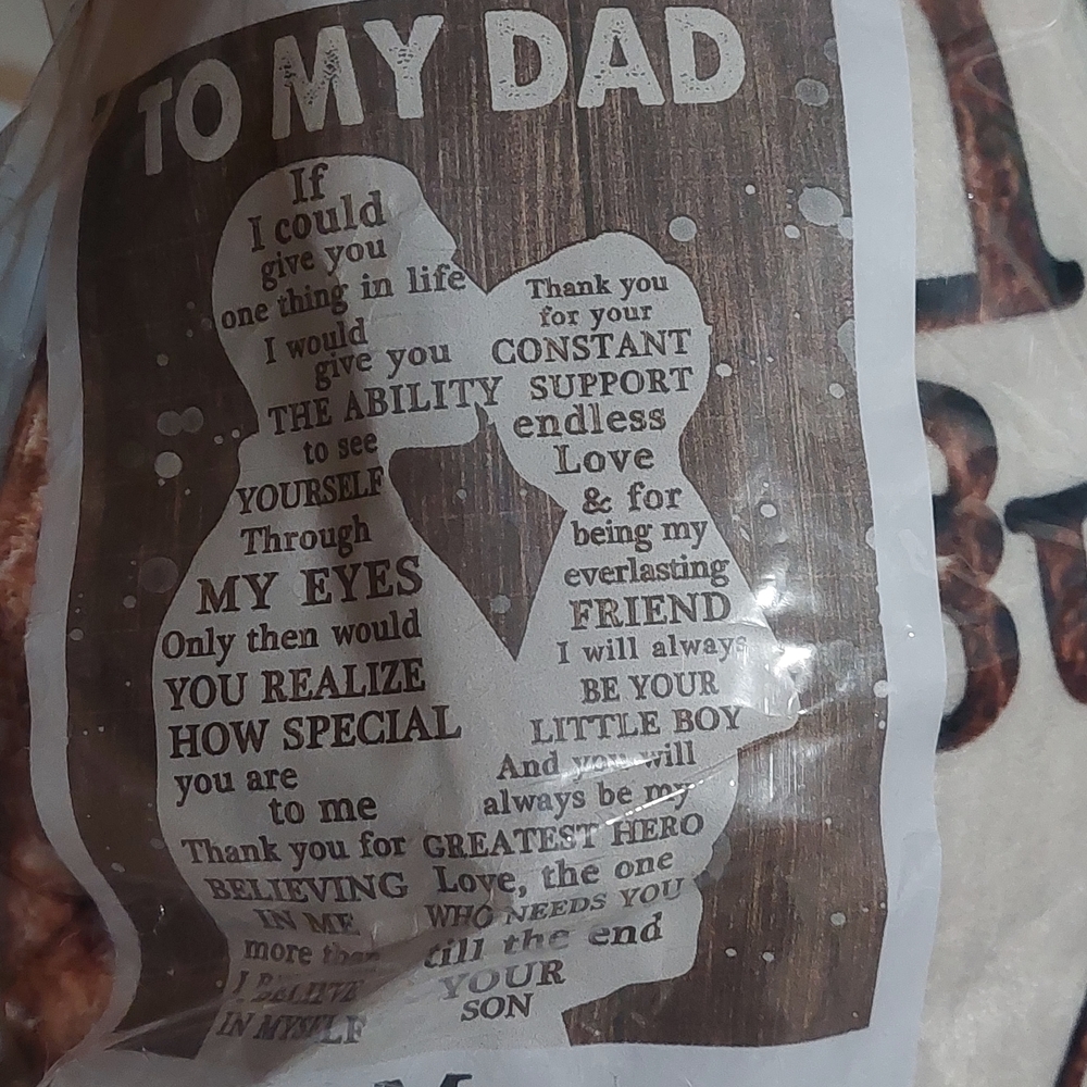 New! blanket! In package, dad blanket